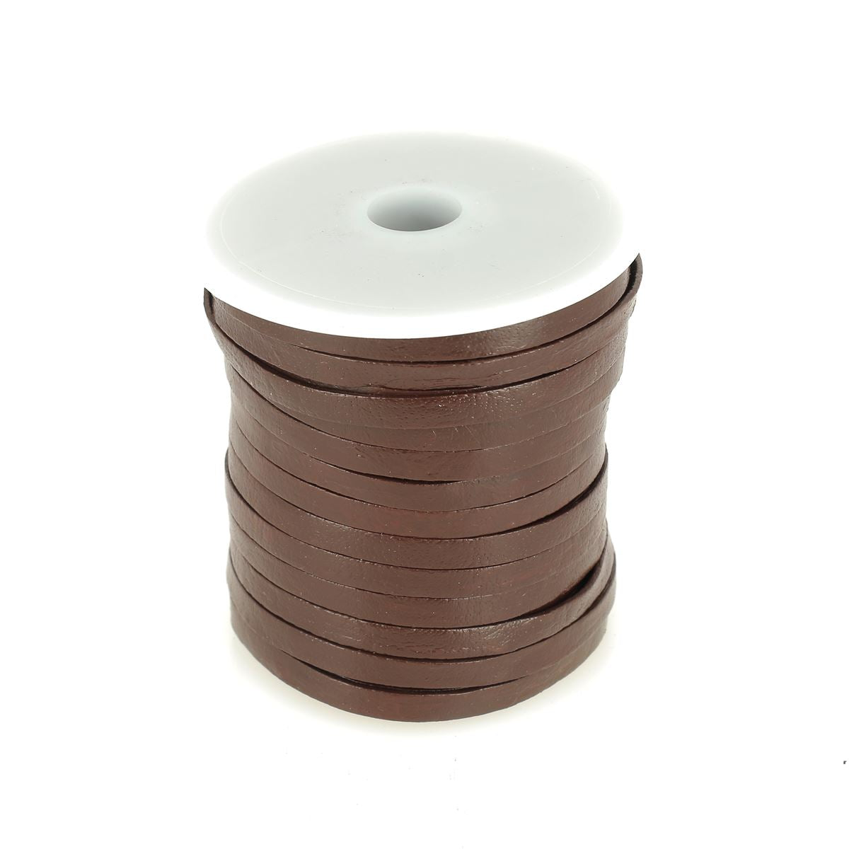 Lacet en cuir pigmenté Plat - Largeur 5mm - Deco Cuir