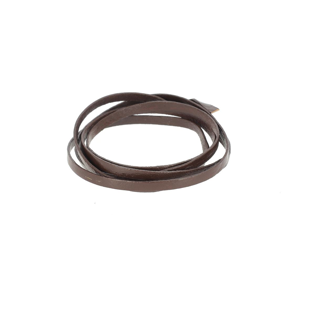 Lacet en cuir pigmenté Plat - Largeur 5mm - Deco Cuir