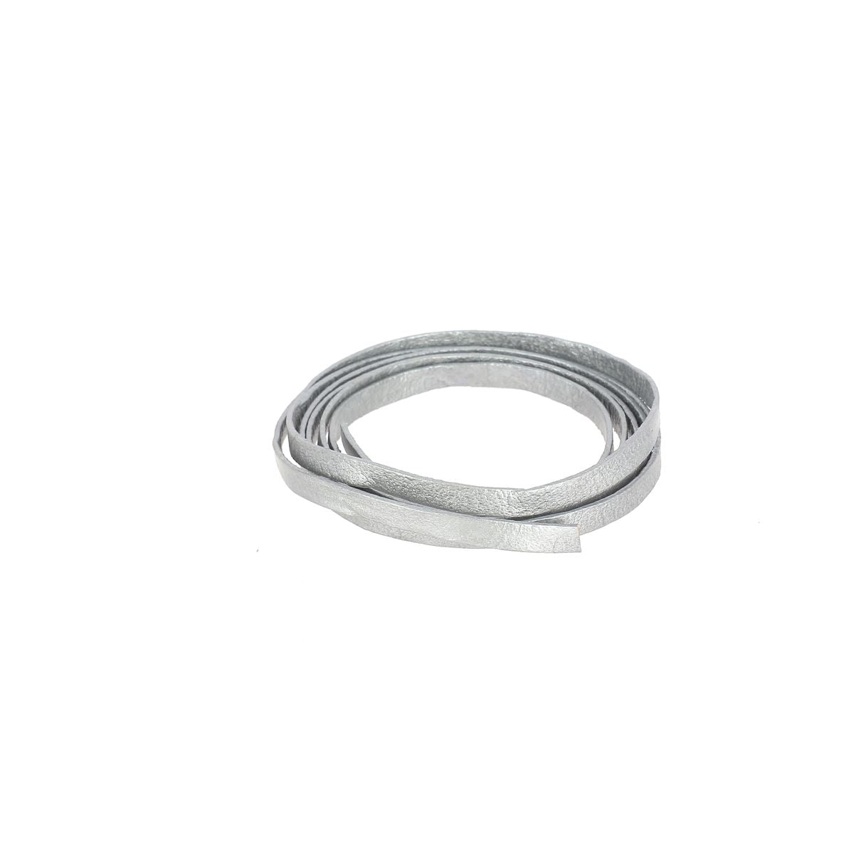 Lacet en cuir pigmenté Plat - Largeur 5mm - Deco Cuir