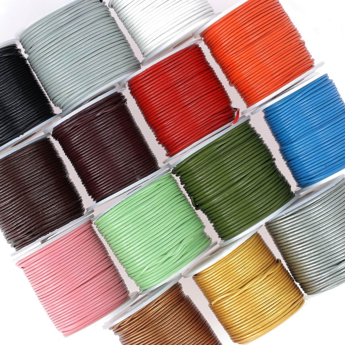 Lacet en cuir pigmenté Rond - Diamètre 1mm - Deco Cuir