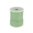 Lacet en cuir Rond - Diamètre 2mm VERT PASTEL 1 mètre de lacet - Deco Cuir