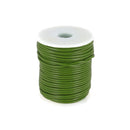 Lacet en cuir Rond - Diamètre 2mm VERT FOUGÈRE 1 mètre de lacet - Deco Cuir