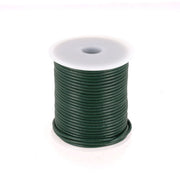 Lacet en cuir rond vert foncé, diamètre 2 mm, de 1 mètre, pour chaussures ou accessoires, par Deco Cuir.