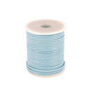 Lacet en cuir Rond - Diamètre 2mm BLEU CIEL 1 mètre de lacet - Deco Cuir