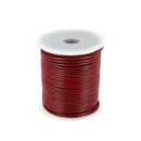 Lacet en cuir Rond - Diamètre 2mm BORDEAUX 1 mètre de lacet - Deco Cuir