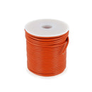 Lacet en cuir Rond - Diamètre 2mm ORANGE 1 mètre de lacet - Deco Cuir