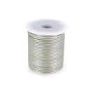 Lacet en cuir Rond - Diamètre 2mm ARGENT 1 mètre de lacet - Deco Cuir