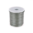 Lacet en cuir Rond - Diamètre 2mm GRIS MÉTALLIQUE 1 mètre de lacet - Deco Cuir