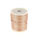 Lacet en cuir Rond - Diamètre 2mm ROSE DRAGÉE MÉTALLIQUE 1 mètre de lacet - Deco Cuir