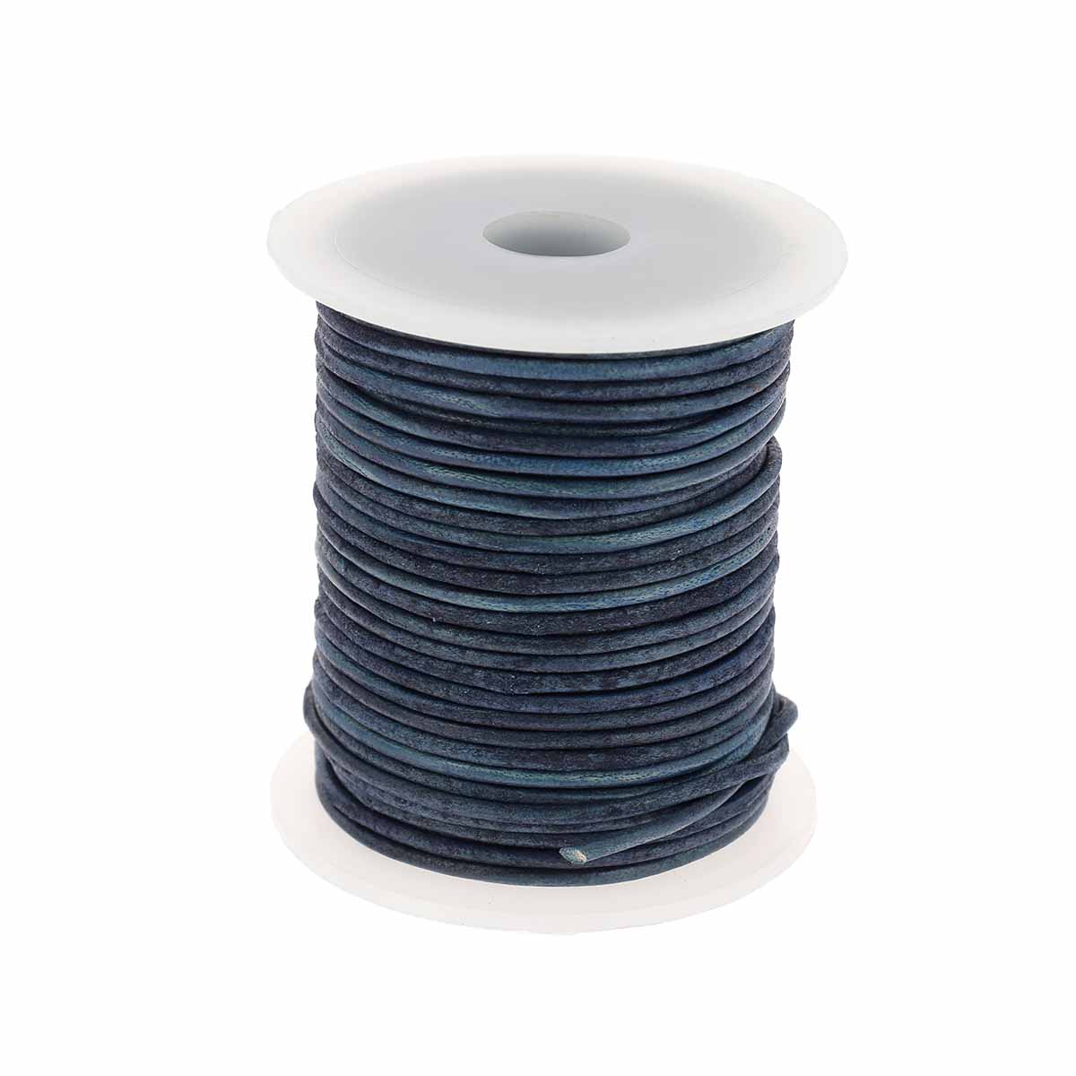 Lacet en cuir teinté Rond - Diamètre 2mm - Deco Cuir