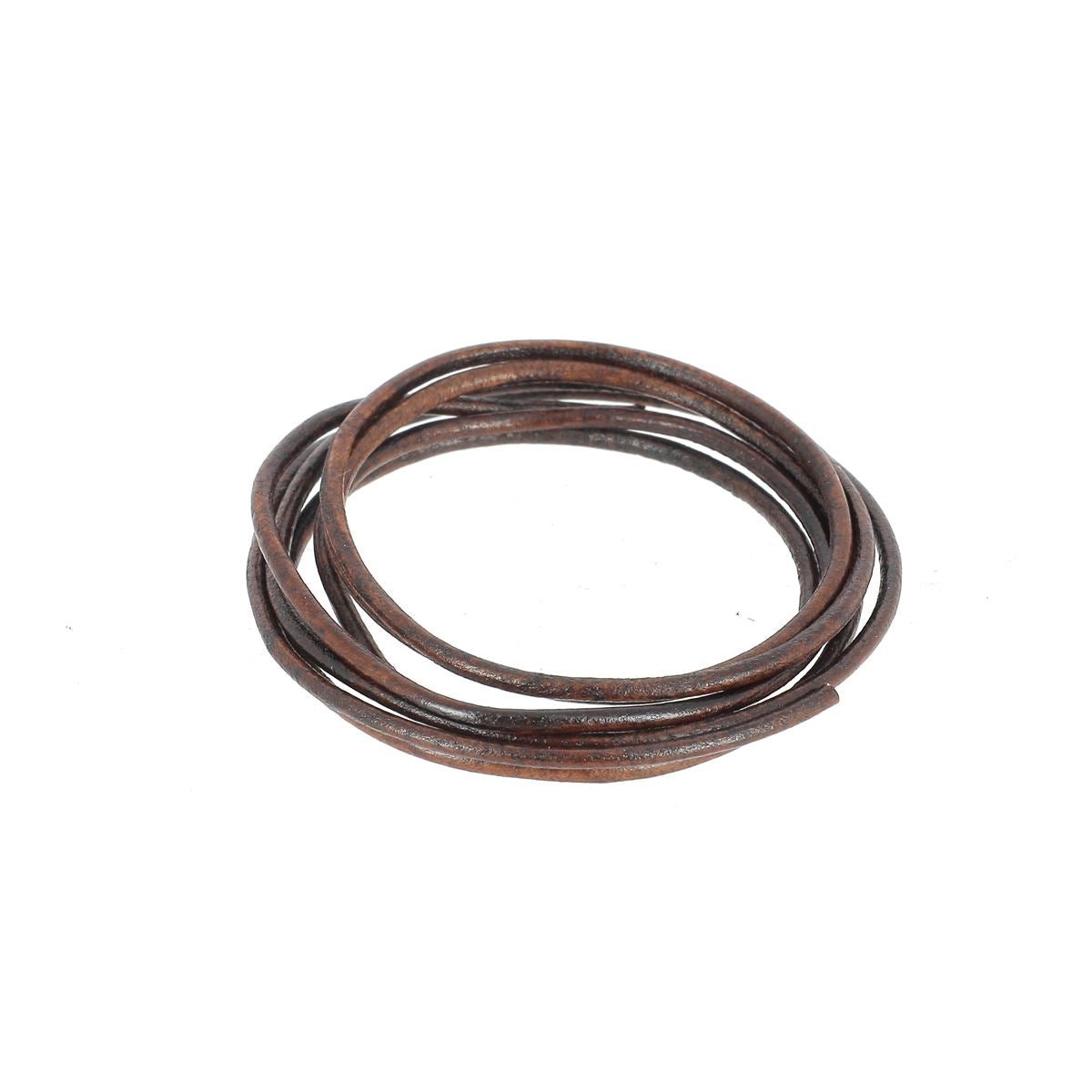 Lacet en cuir teinté Rond - Diamètre 2mm - Deco Cuir