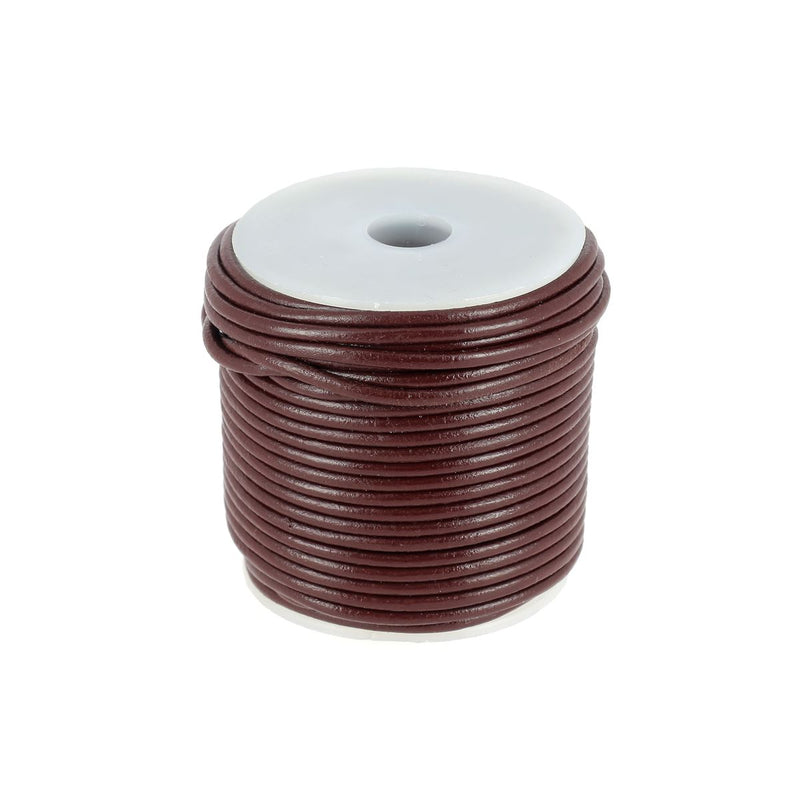 Round Pigmented Leather Lace - Diameter 2.5mm