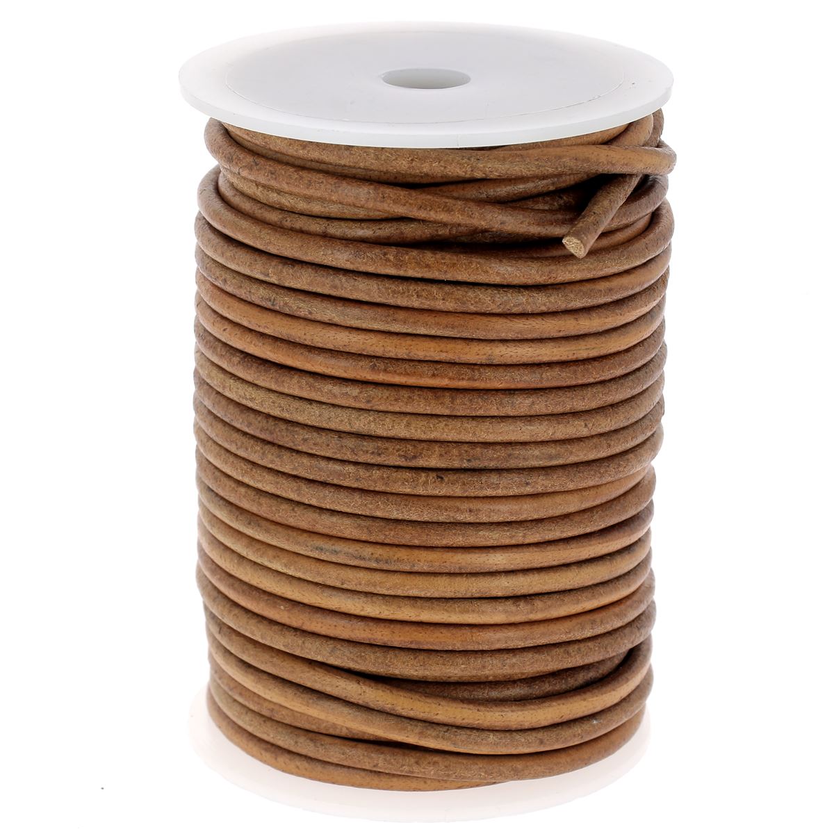 Lacet en cuir teinté Rond - Diamètre 4mm - Deco Cuir