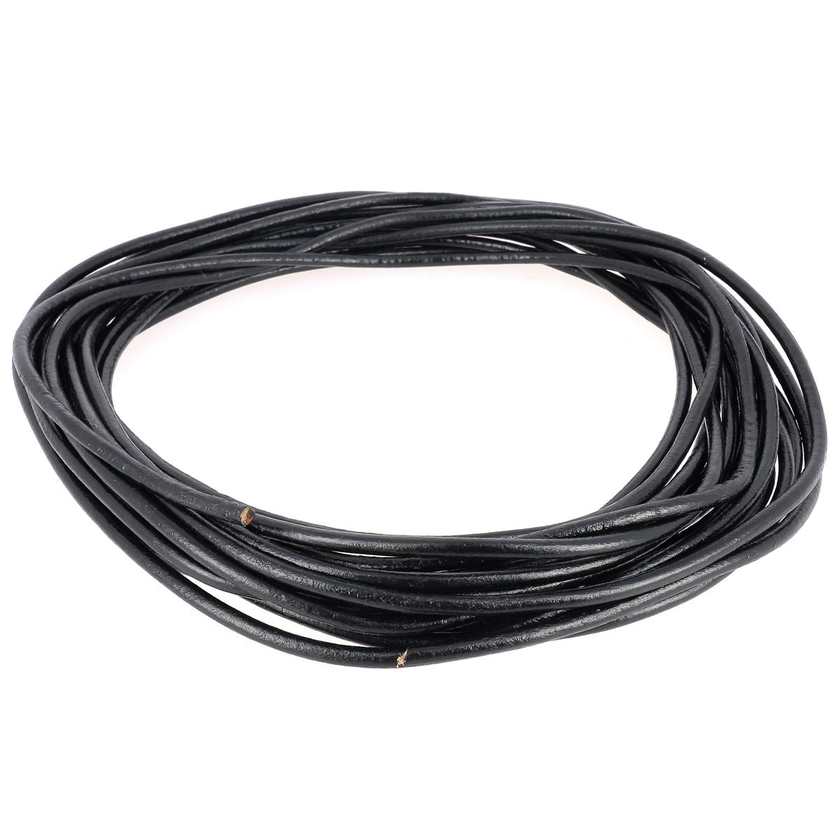 Lacet en cuir pigmenté Rond - Diamètre 5mm - Deco Cuir