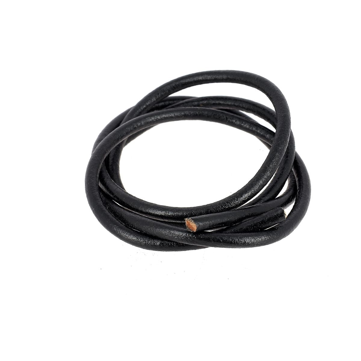 Lacet en cuir pigmenté Rond - Diamètre 5mm - Deco Cuir