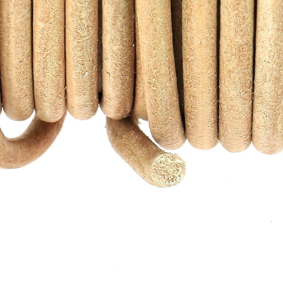 Lacet en cuir Rond - NATUREL - Deco Cuir