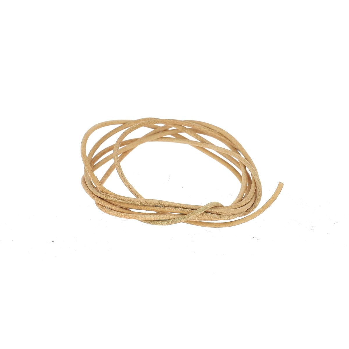 Lacet en cuir Rond - NATUREL - Deco Cuir