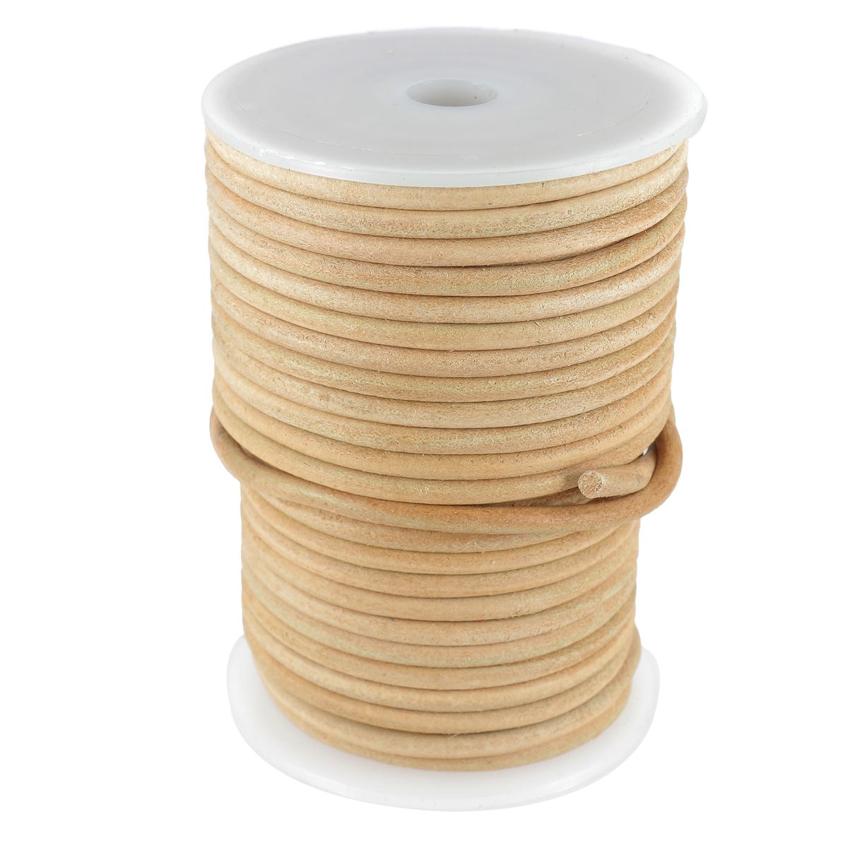 Lacet en cuir Rond - NATUREL - Deco Cuir