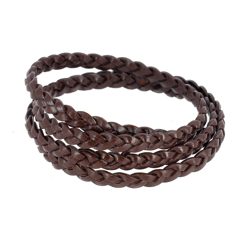 Flat Braided Pigmented Leather Lace - Width 4mm