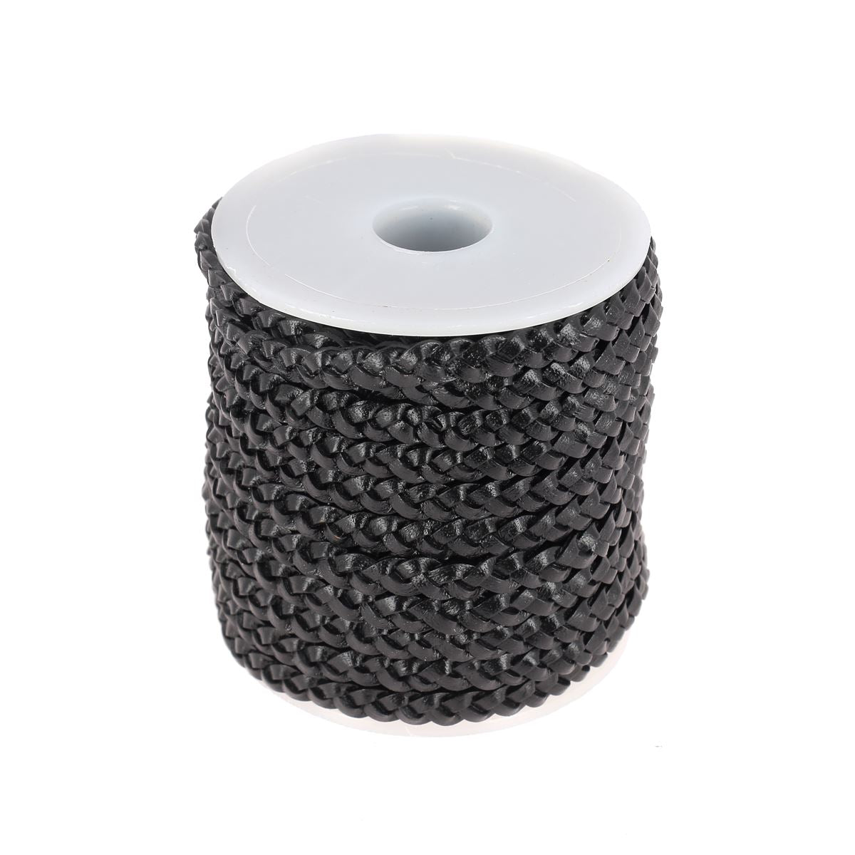 Lacet en cuir pigmenté Plat tressé - Largeur 5mm - Deco Cuir