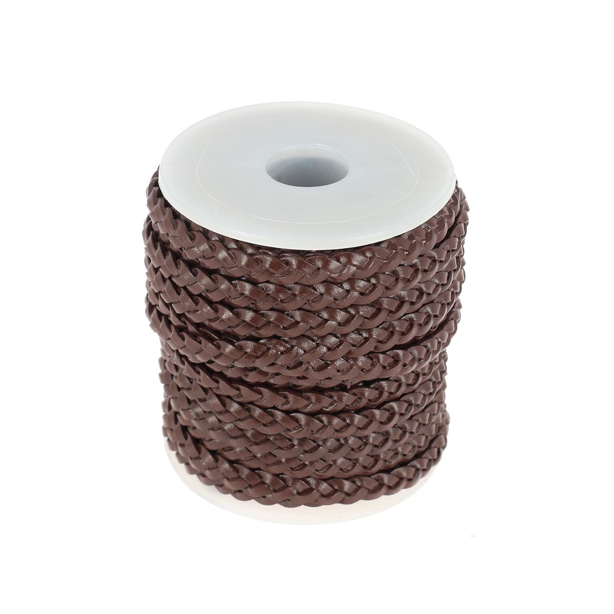 Lacet en cuir pigmenté Plat tressé - Largeur 5mm - Deco Cuir