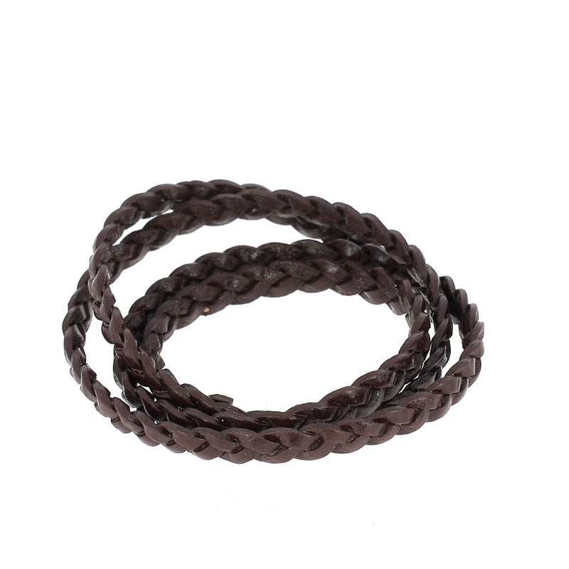 Flat Braided Pigmented Leather Lace - Width 5mm