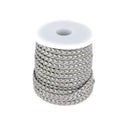 Lacet en cuir pigmenté Plat tressé - Largeur 5mm - Deco Cuir