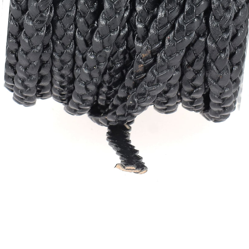 Flat Braided Pigmented Leather Lace - Width 6mm