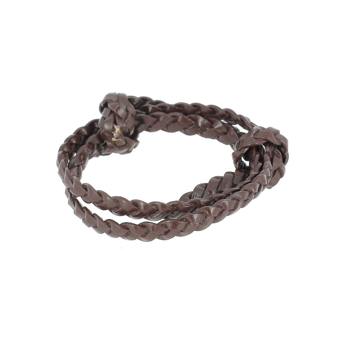 Lacet en cuir pigmenté Plat tressé - Largeur 6mm - Deco Cuir