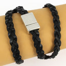 Lacet en cuir pigmenté Plat tressé - Largeur 8mm - Deco Cuir