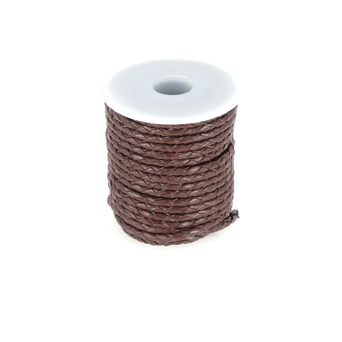 Lacet en cuir pigmenté Rond tressé - Diamètre 3mm - Deco Cuir