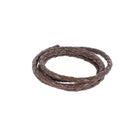 Lacet en cuir pigmenté Rond tressé - Diamètre 3mm - Deco Cuir