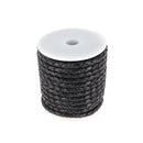 Lacet en cuir pigmenté Rond tressé - Diamètre 5mm - Deco Cuir