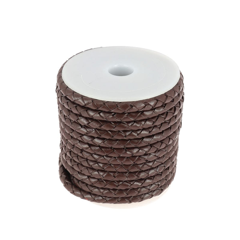 Round Braided Pigmented Leather Lace - Diameter 5mm