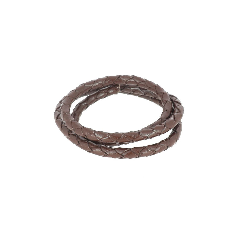 Round Braided Pigmented Leather Lace - Diameter 5mm