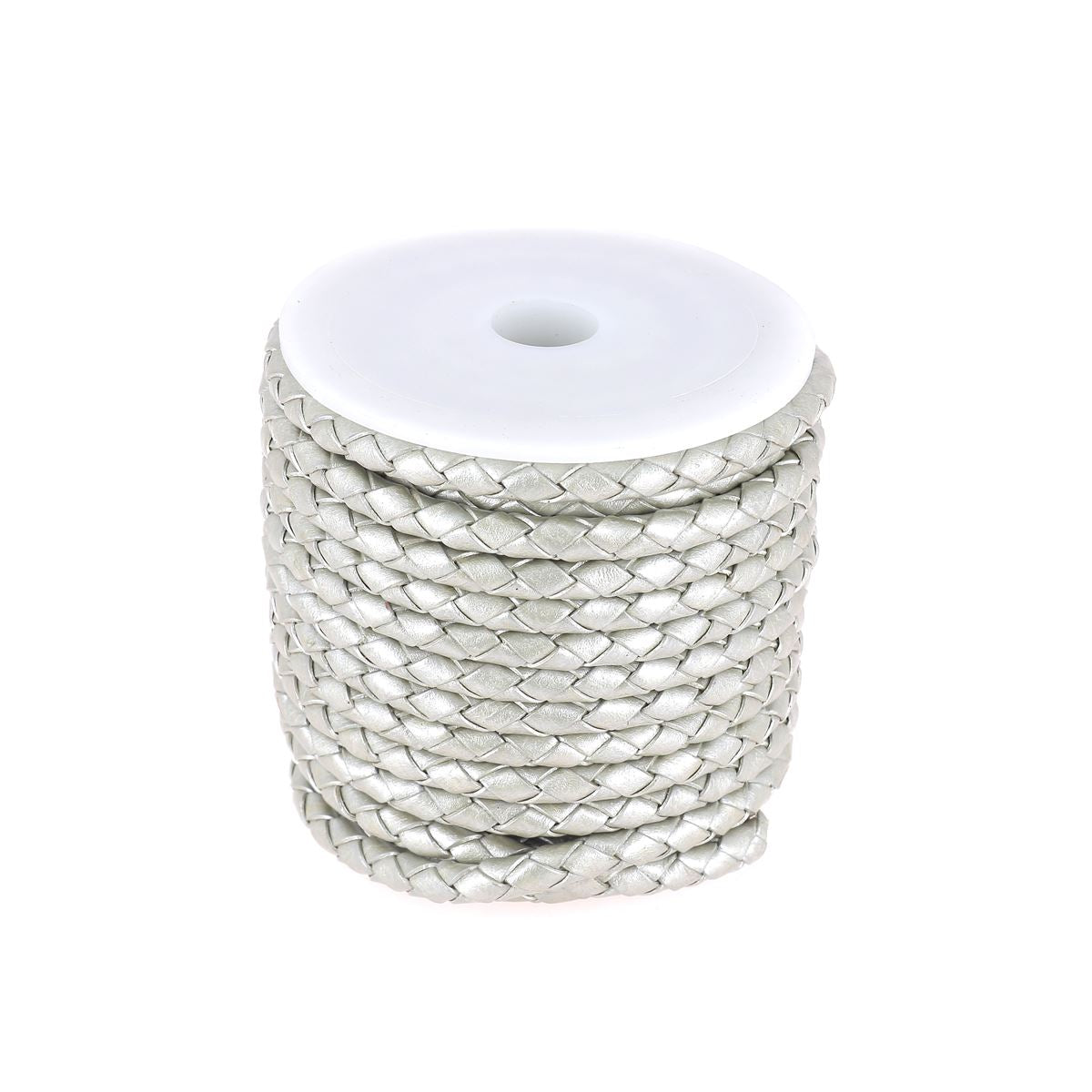 Lacet en cuir pigmenté Rond tressé - Diamètre 5mm - Deco Cuir