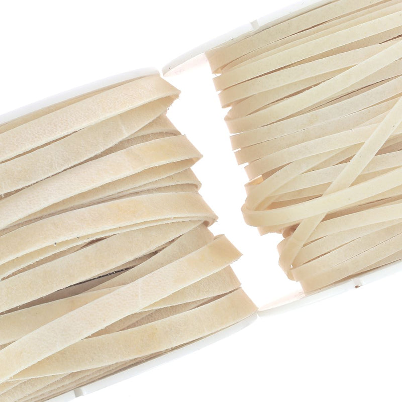 Flat Rawhide Leather Lace - Rawhide - NATURAL - 18 Meter Spool - Tandy Leather