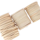 Lacet en cuir de buffle Plat - NATUREL - Deco Cuir