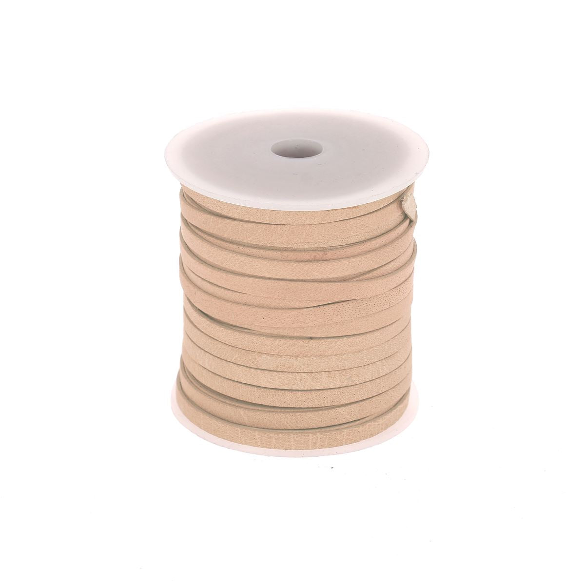 Lacet en cuir Plat - NATUREL - Deco Cuir