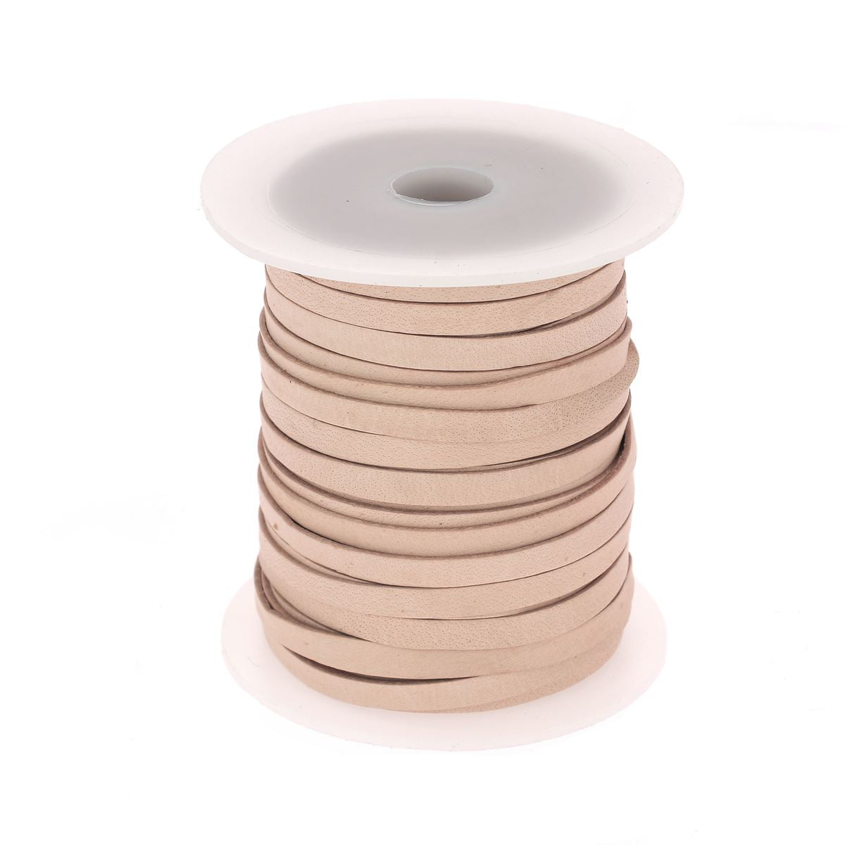 Lacet en cuir Plat - NATUREL - Deco Cuir