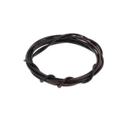 Lacet en cuir teinté rond de 1mm de couleur marron ébène, pour chaussures, par Deco Cuir.