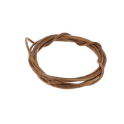Lacet en cuir teinté rond de 1mm de marque Deco Cuir, coloris TAN, visible en image.