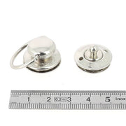 Fermeture autobloquante LOXX avec tête boule et anneau, accessoire de marque Loxx en nickel, pour fixation sécurisée.