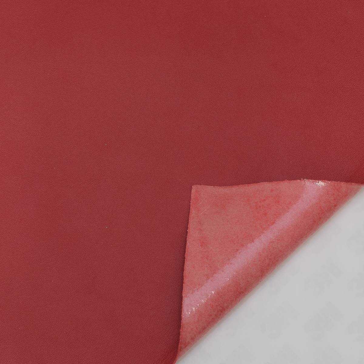 Morceau de cuir de vachette lisse AUTOCOLLANT - ROUGE I06 - Deco Cuir