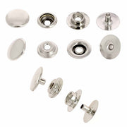Lot de boutons pression FORT en laiton nickelé Osborne, 12,5 mm, accessoires de fixation pour textiles et cuir.