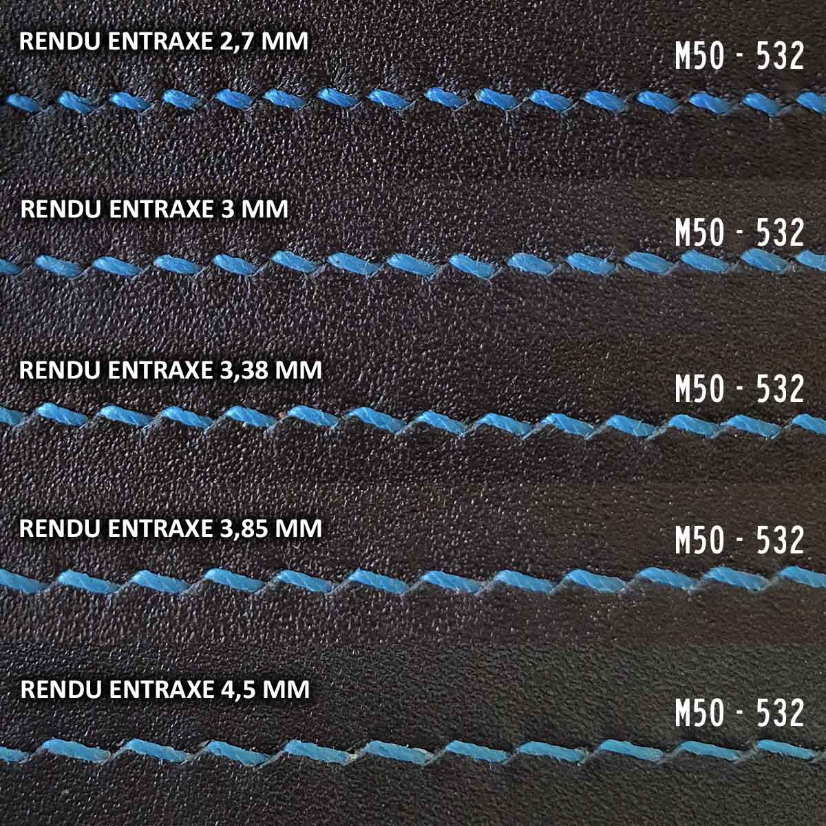 Bobine de 90m de fil de lin ciré MeiSi super fine M40 - 0,45 mm - BLEU CLASSIC - MS094 - Deco Cuir