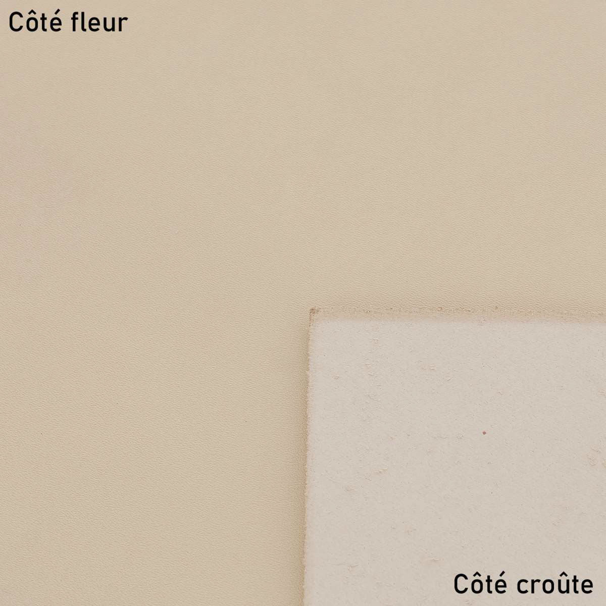 Morceau de cuir de collet tannage végétal imperméabilisé MAYA, épaisseur 2mm, deuxième choix, pour la maroquinerie ou la couture.