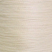 Fil de lin ciré MeiSi super fin M60, 8m, en crème, mercerie de qualité, zoom sur la cartonnette de 0,65 mm