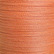 Bobine de 50m de fil de lin ciré MeiSi M60, 0,65 mm, couleur mandarine, mercerie fine pour couture et broderie.
