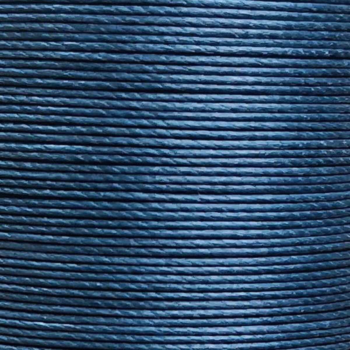 M60 Thread 8m box of MeiSi super fine waxed linen thread M60 - 0.65 mm - DUCK BLUE ...